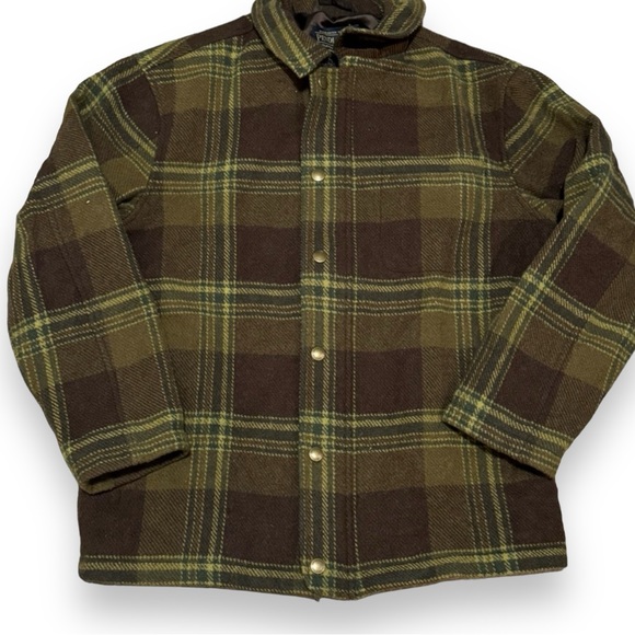 VINTAGE Pendleton Wool Plaid Car Coat lined & cord Collar M - Picture 1 of 7